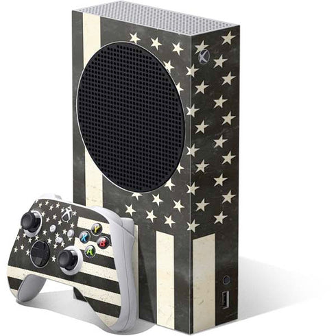 Black & White USA Flag Xbox Series S Bundle Skin